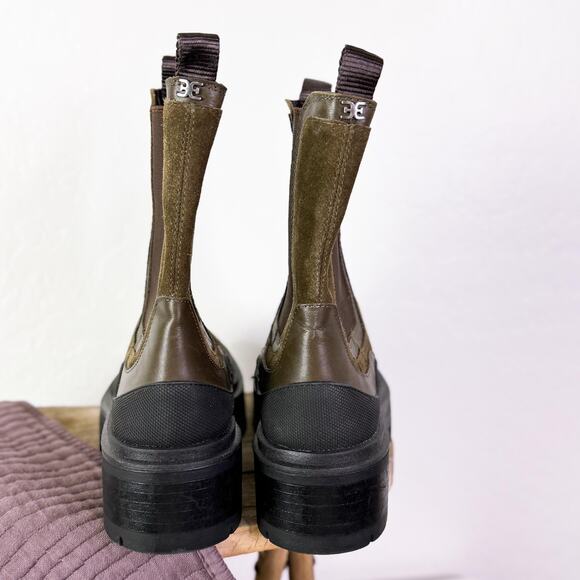 Sam Edelman Lulia Leather Suede Chelsea Lug Sole Platform Combat Boots 7.5 NWT - Picture 6 of 10